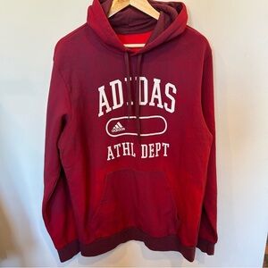 Adidas Red Pullover Hoodie Sweatshirt unisex